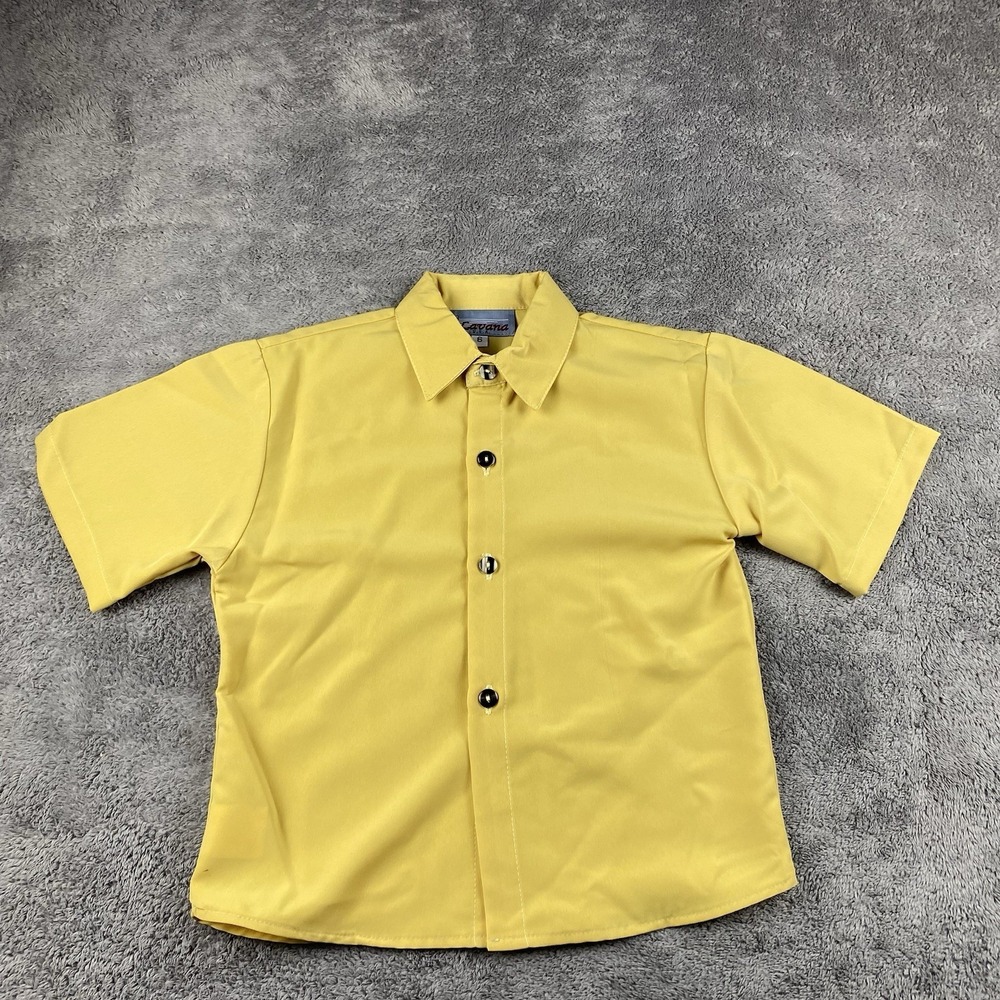 Lavana USA Shirt Buttons Womens 6‎ Yellow Short Sleeve